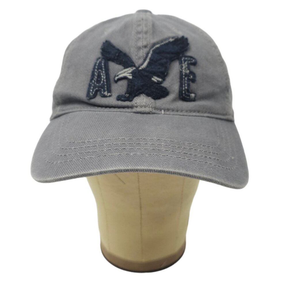 American Eagle AE Logo Dad Hat Fitted S/M Casual Streetwear Baseball Cap Gray - Picture 12 of 14